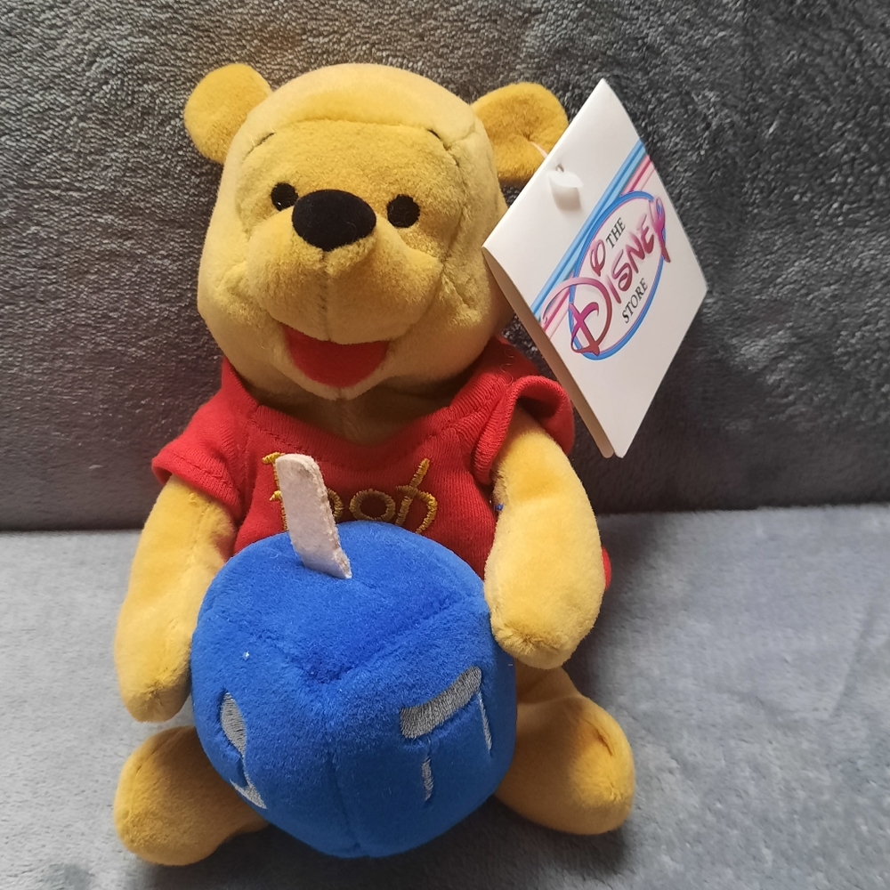 Disney Hanukkah Winnie The Pooh With Dreidel 8" Plush